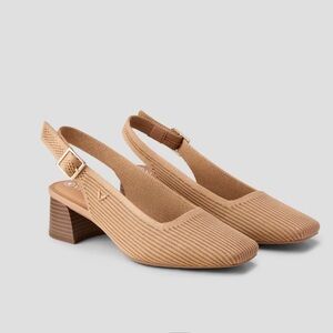 VIVAIA Square-Toe Block Heels (Melody Slingback)NUTMEG US8